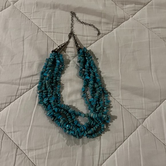 Vintage turquoise Multi-Strand/6 Strand Turquoise Necklace - Picture 4 of 6